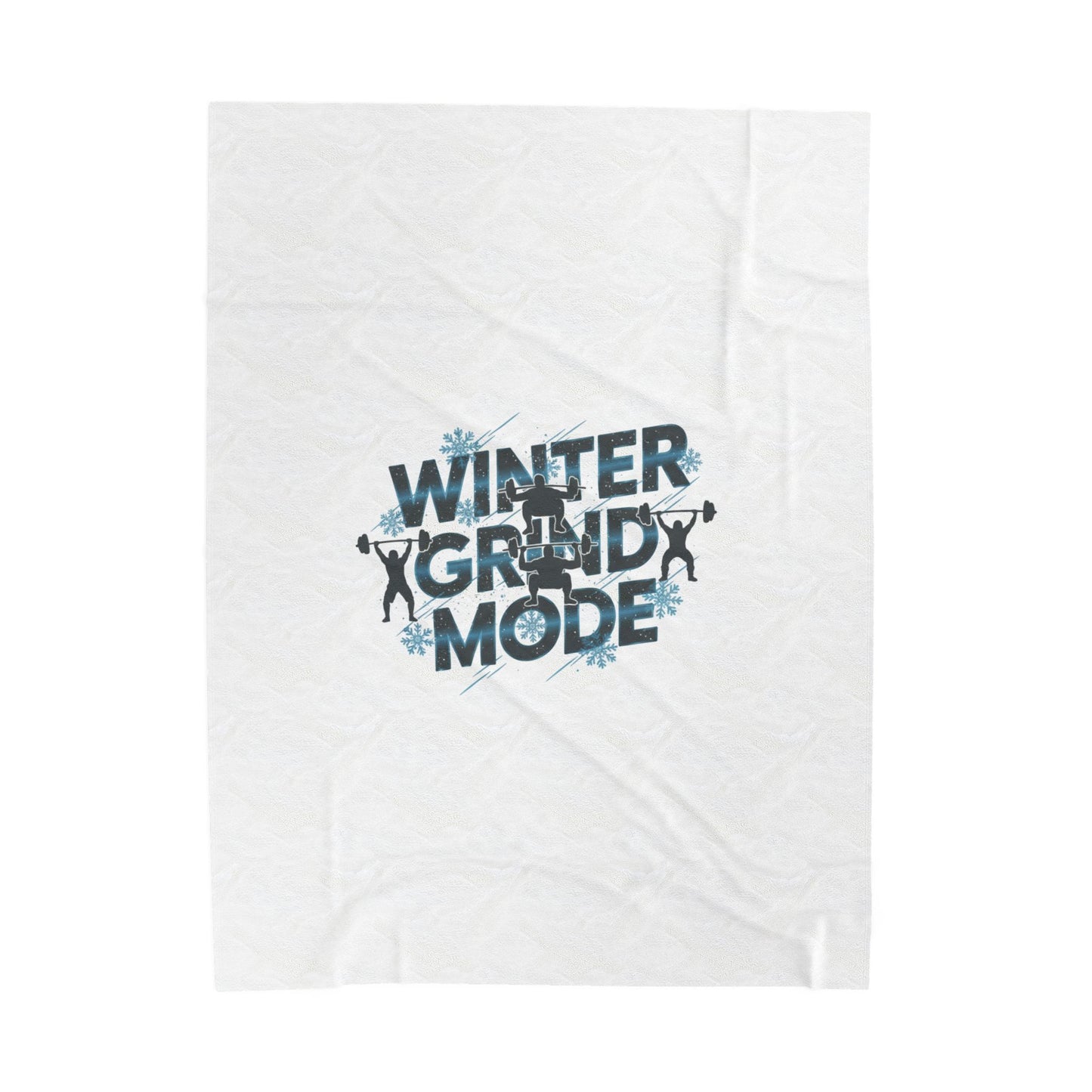 Winter Grind Mode Velveteen Plush Blanket | winter workout, cold season grind