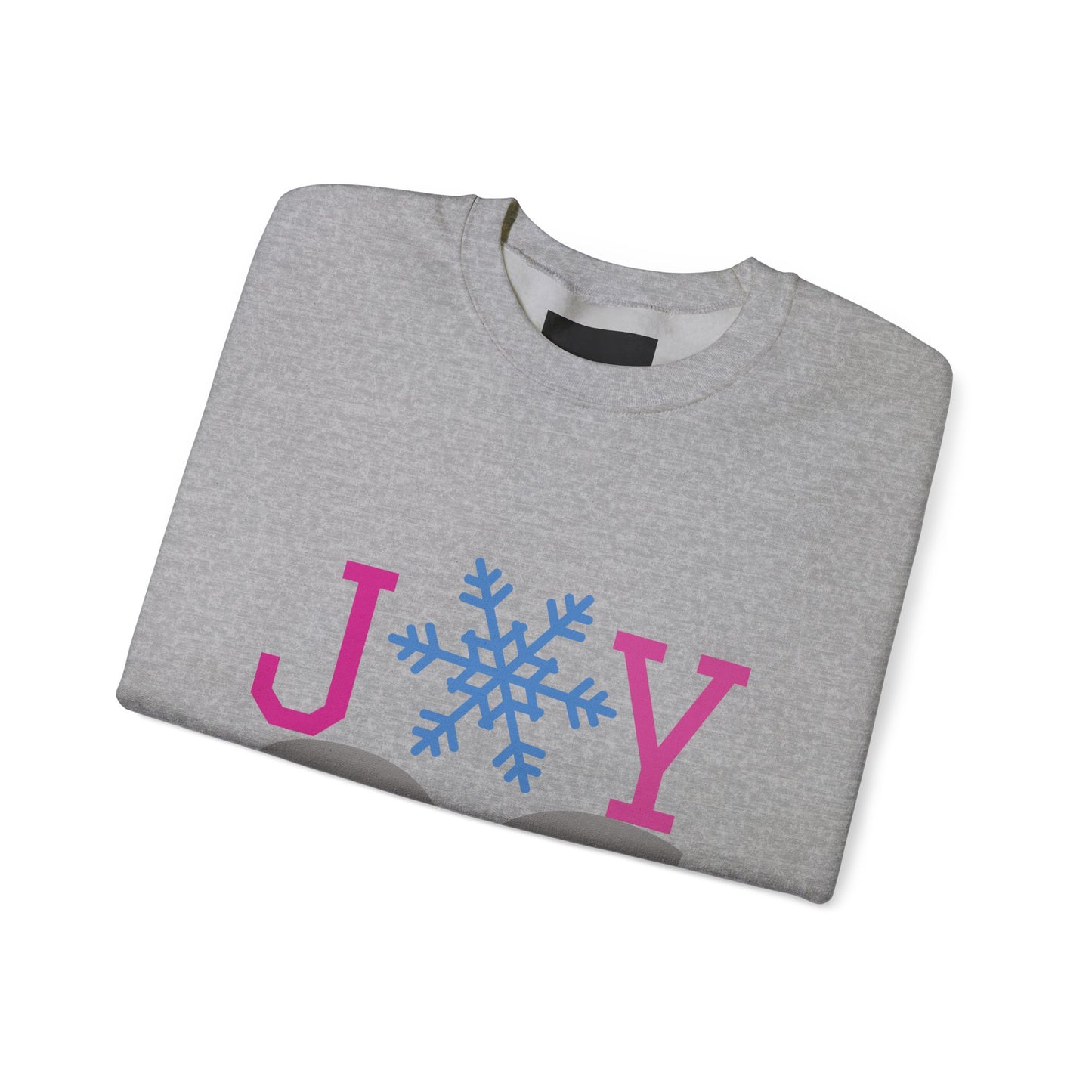 Crewneck Sweatshirt — Joy 96 Snowflake Front & Sunflower Cyclist Back