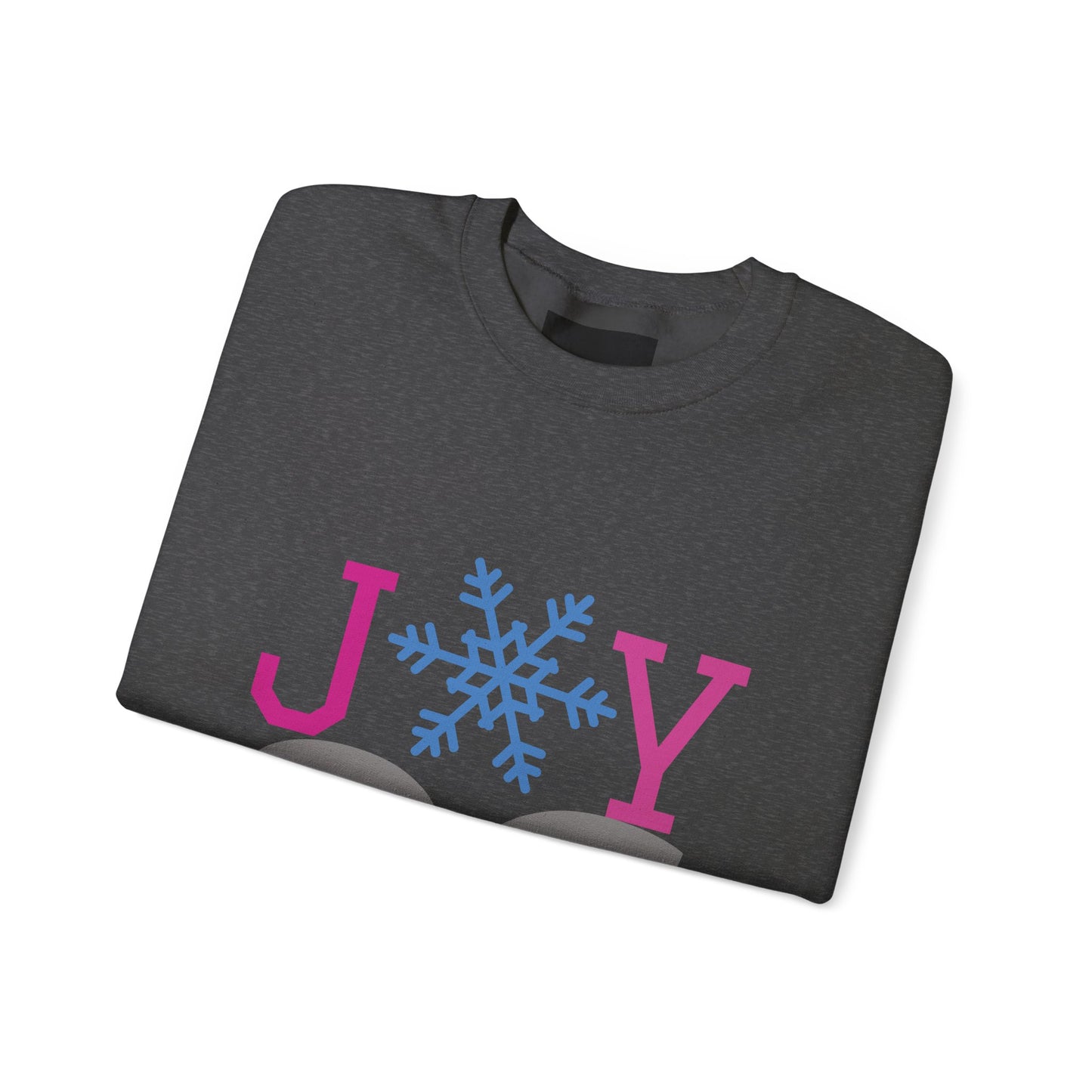 Crewneck Sweatshirt — Joy 96 Snowflake Front & Sunflower Cyclist Back