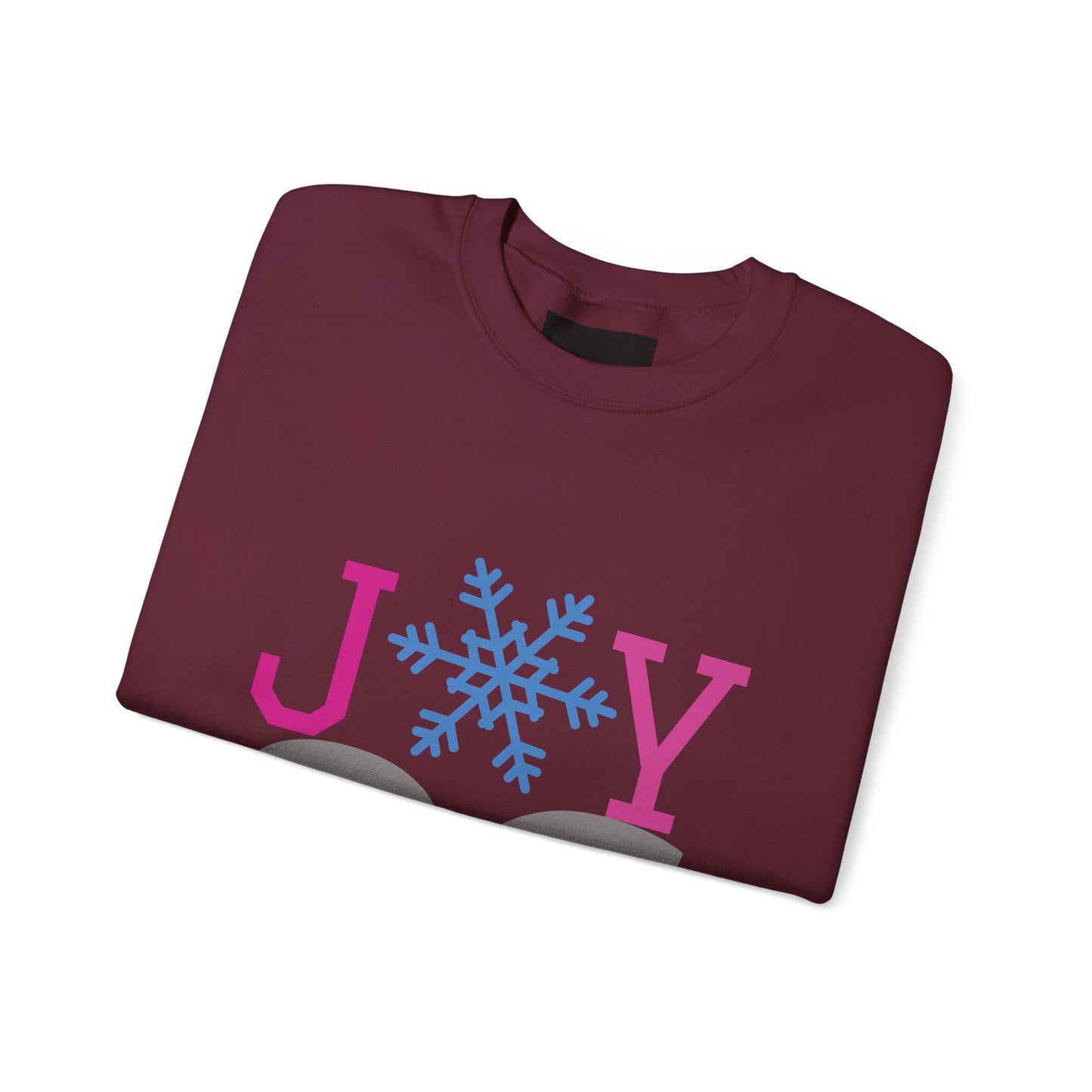 Crewneck Sweatshirt — Joy 96 Snowflake Front & Sunflower Cyclist Back