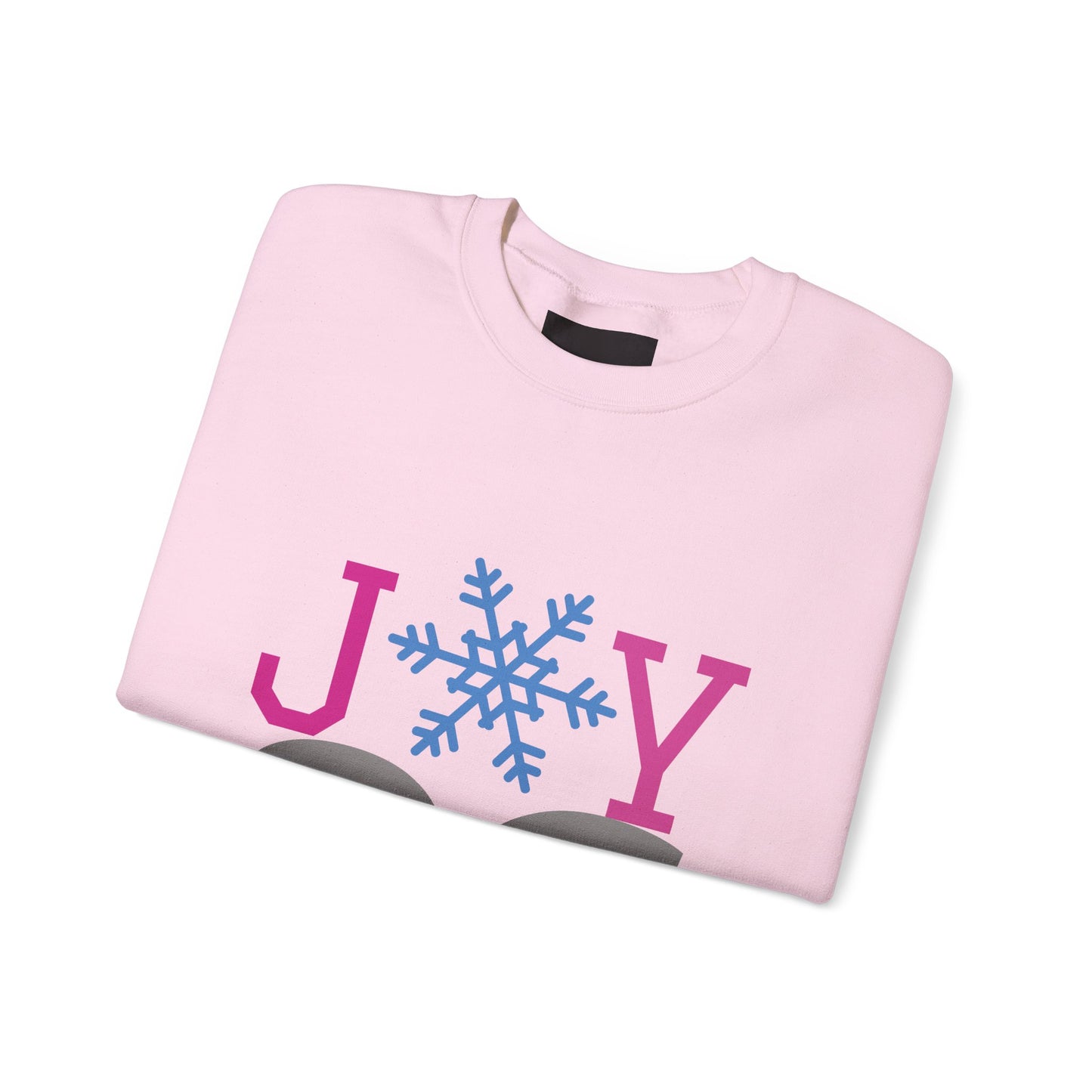 Crewneck Sweatshirt — Joy 96 Snowflake Front & Sunflower Cyclist Back