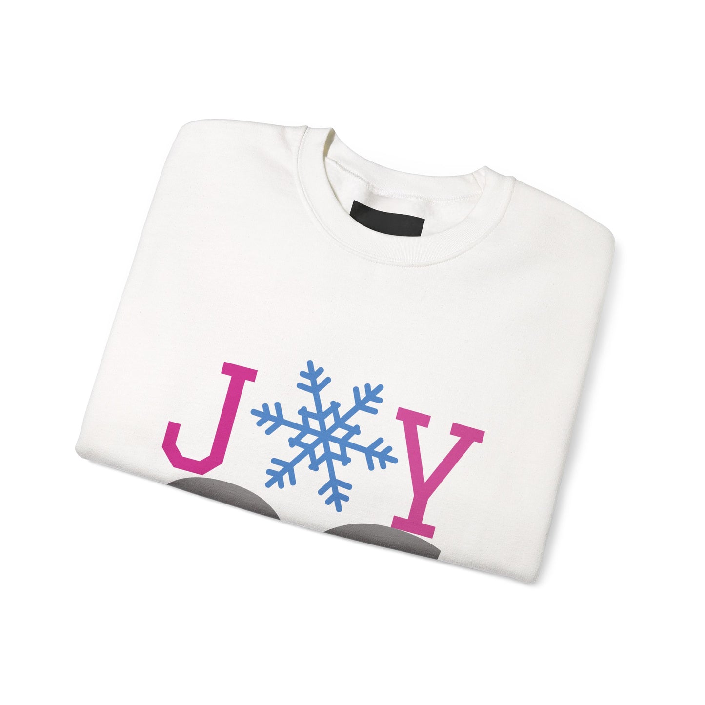 Crewneck Sweatshirt — Joy 96 Snowflake Front & Sunflower Cyclist Back